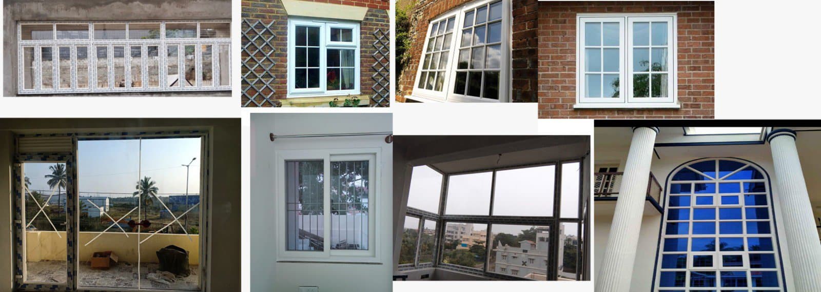 Doors and windows installation collage