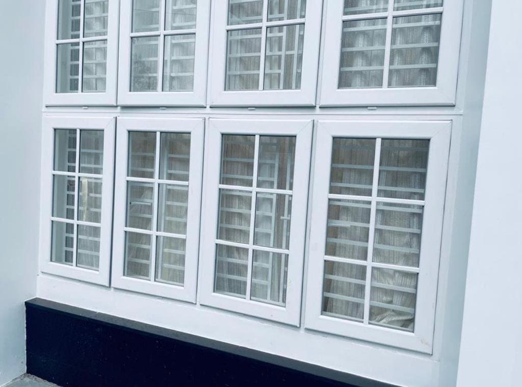 Close-up of a quality UPVC window